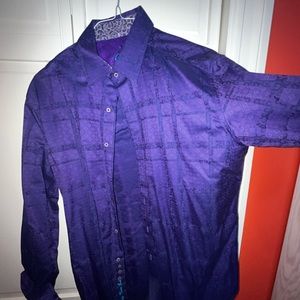 Robert Graham purple mens shirt